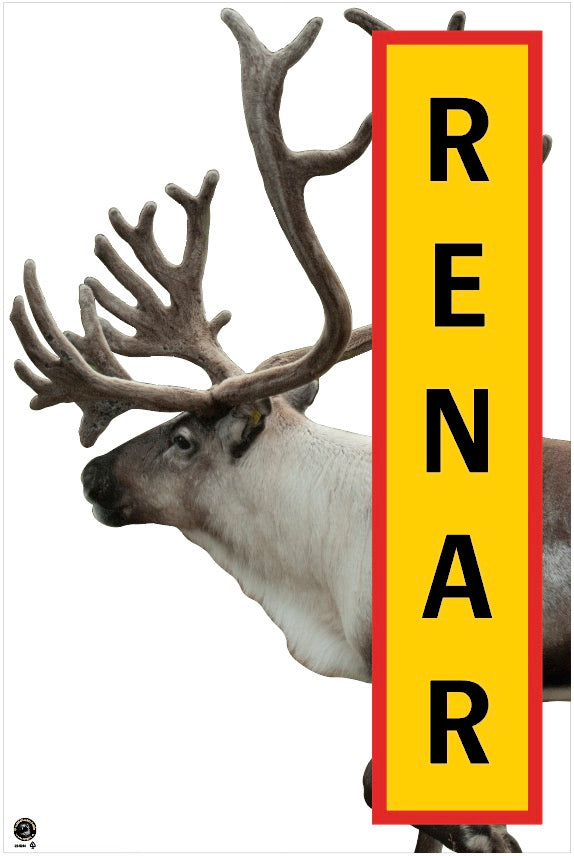 22-5244 Varningsskylt Renar 1000x1500mm